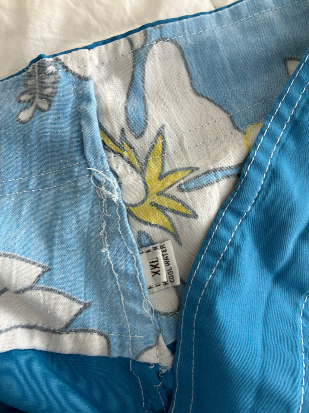 Men’s Blue Floral Board Shorts – Size XXL