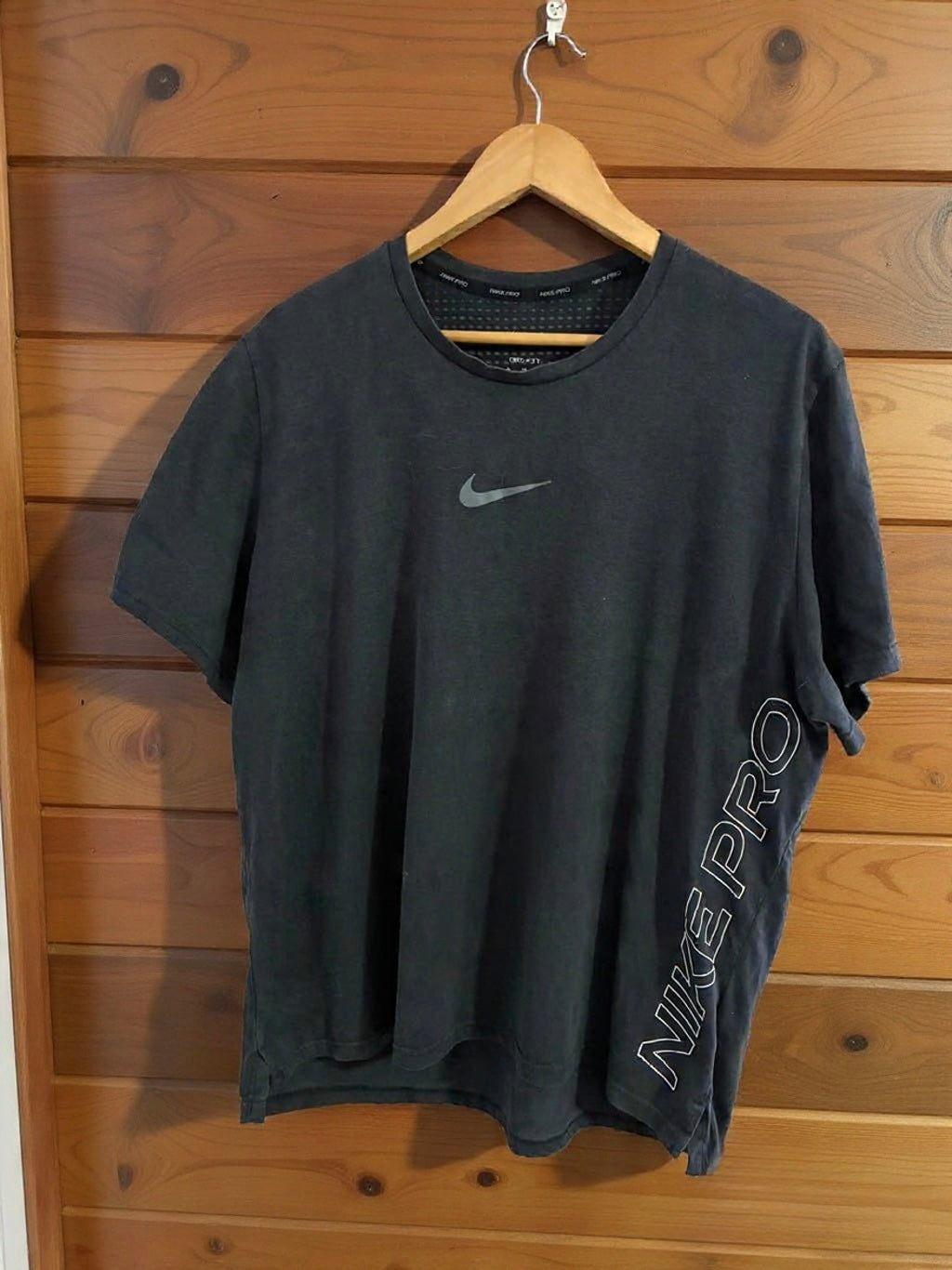 NIKE PRO DRI FIT BURNOUT TRAINING GYM SHORT SLEEVE TOP - BLACK DD1828-010 MEN