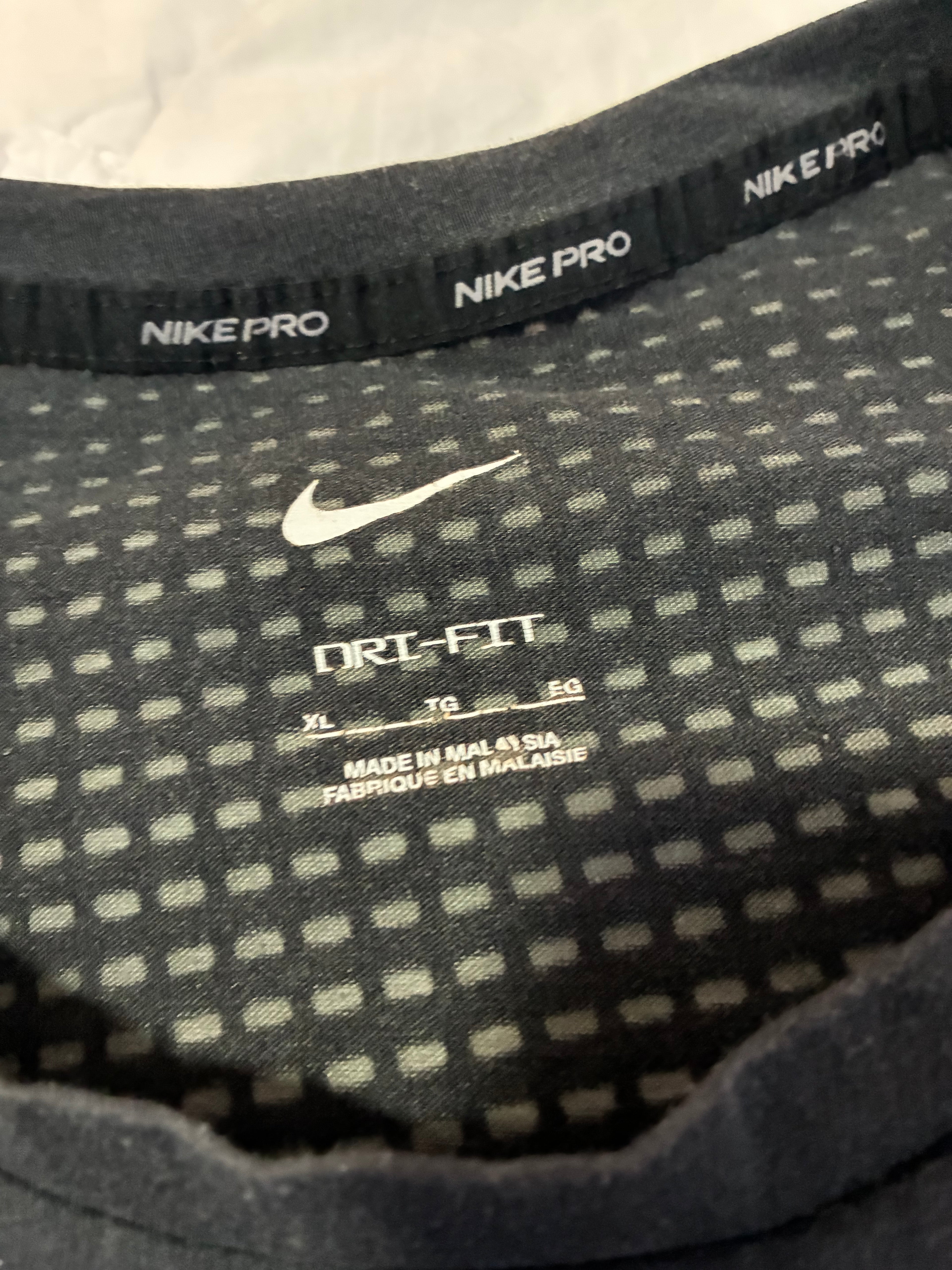 NIKE PRO DRI FIT BURNOUT TRAINING GYM SHORT SLEEVE TOP - BLACK DD1828-010 MEN