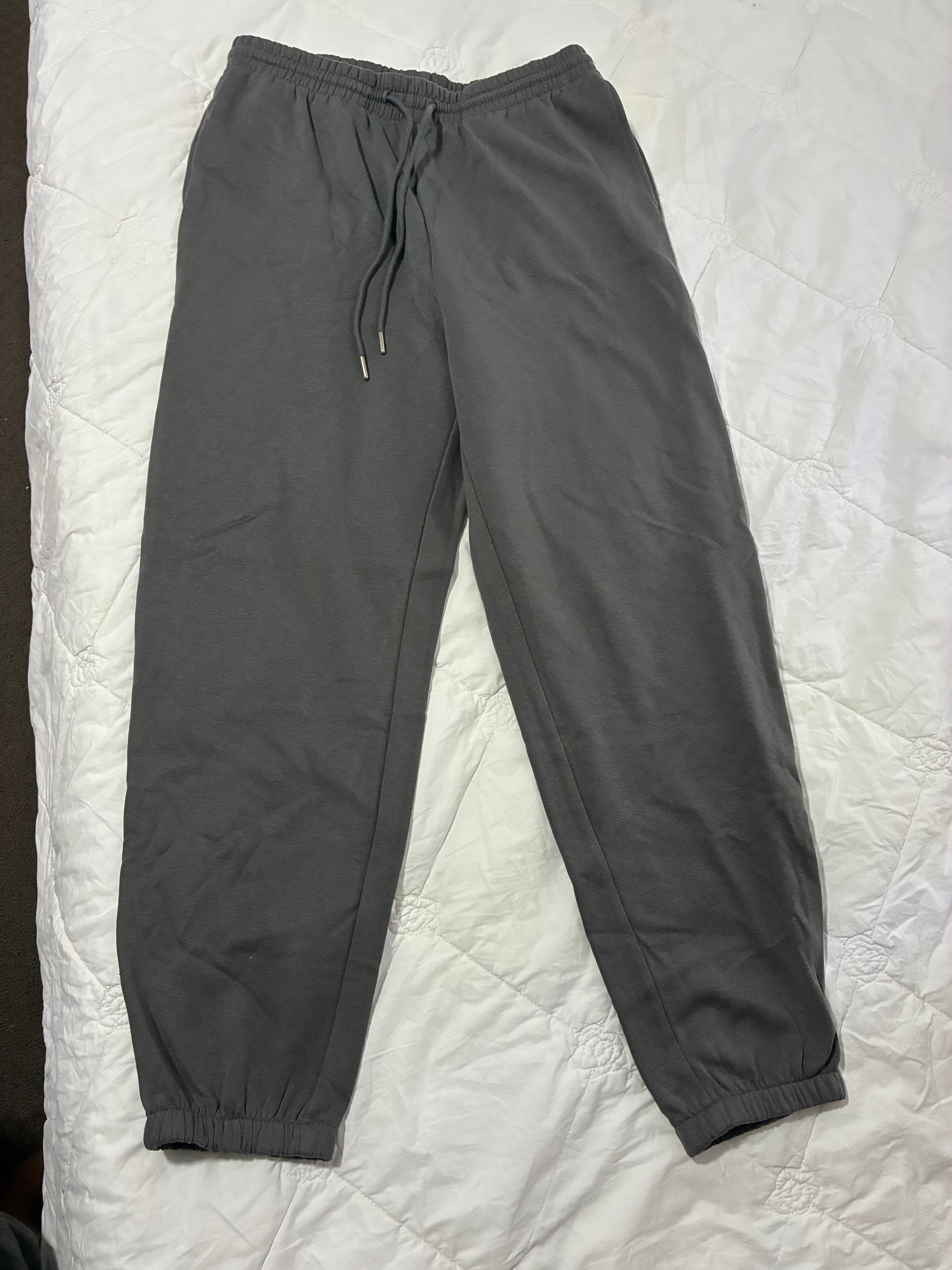 H&amp;M Charcoal Gray Track Pants – Men’s US M, Excellent Condition