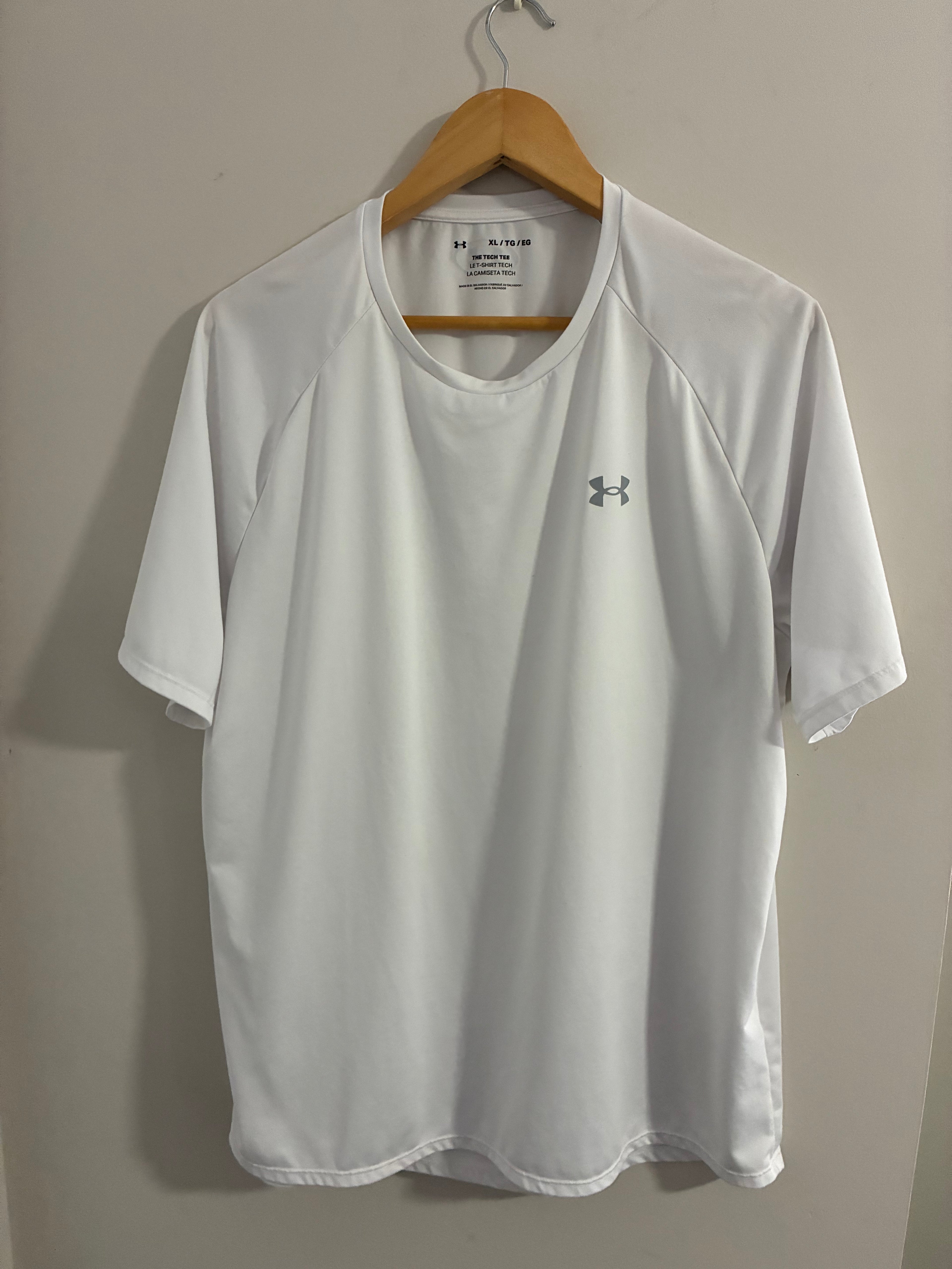 Under Armour White Workout T-Shirt – Men’s Performance Tee Size XL