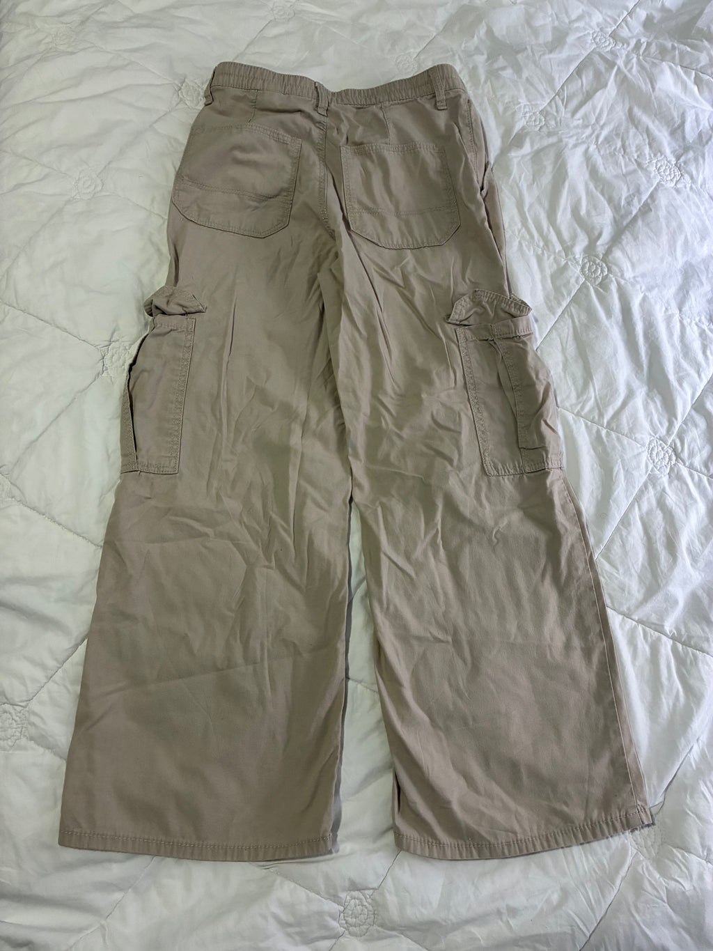 H&M Khaki Cargo Pants – Girls Size 12, Casual & Comfortable