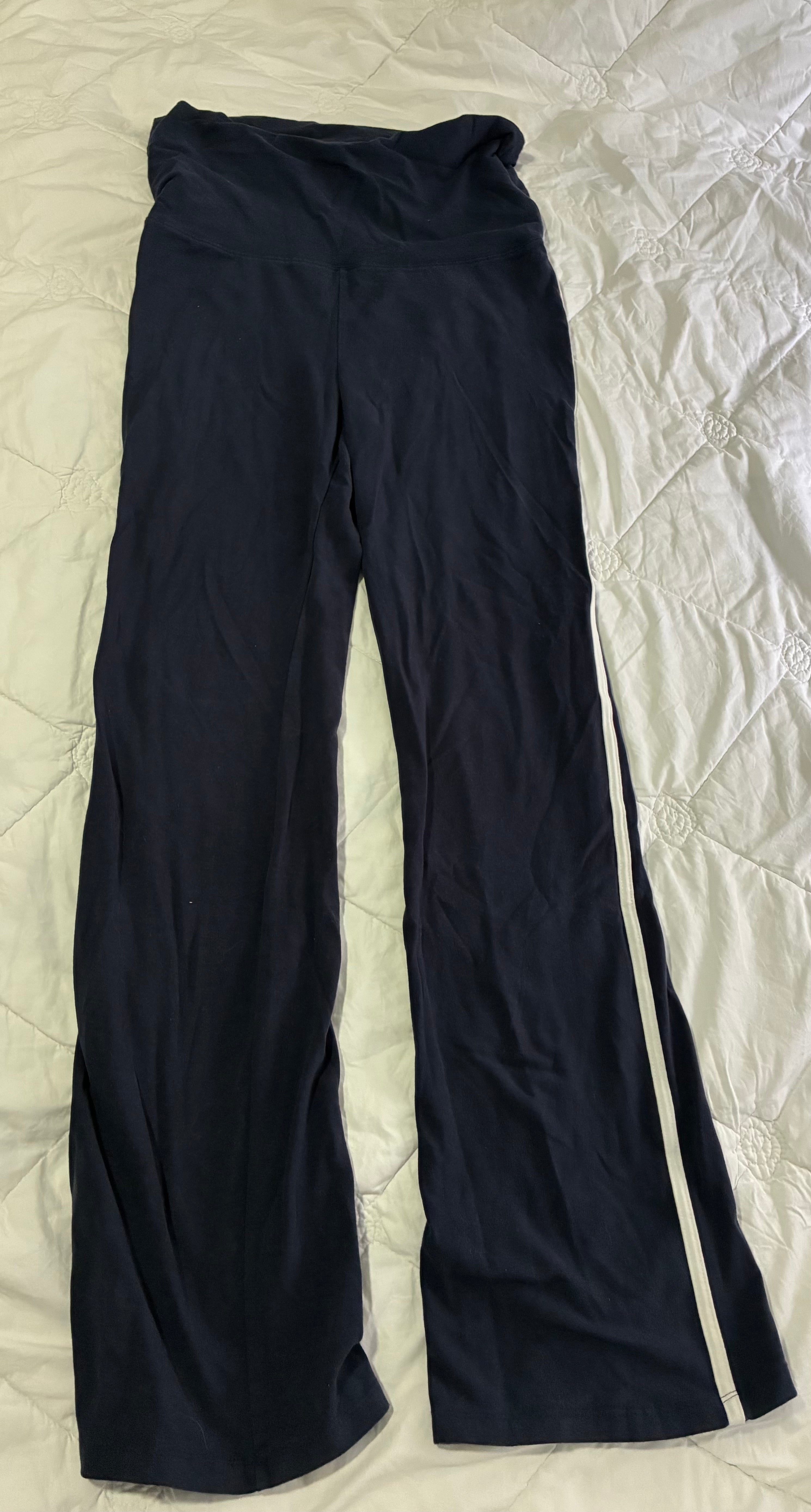 H&M Blue Leggings with White Stripe – Women’s Size M, Active & Stylish