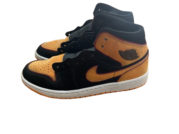 Nike Air Jordan 1 Mid SE Vivid Orange Black FJ4923-008 Men's Size