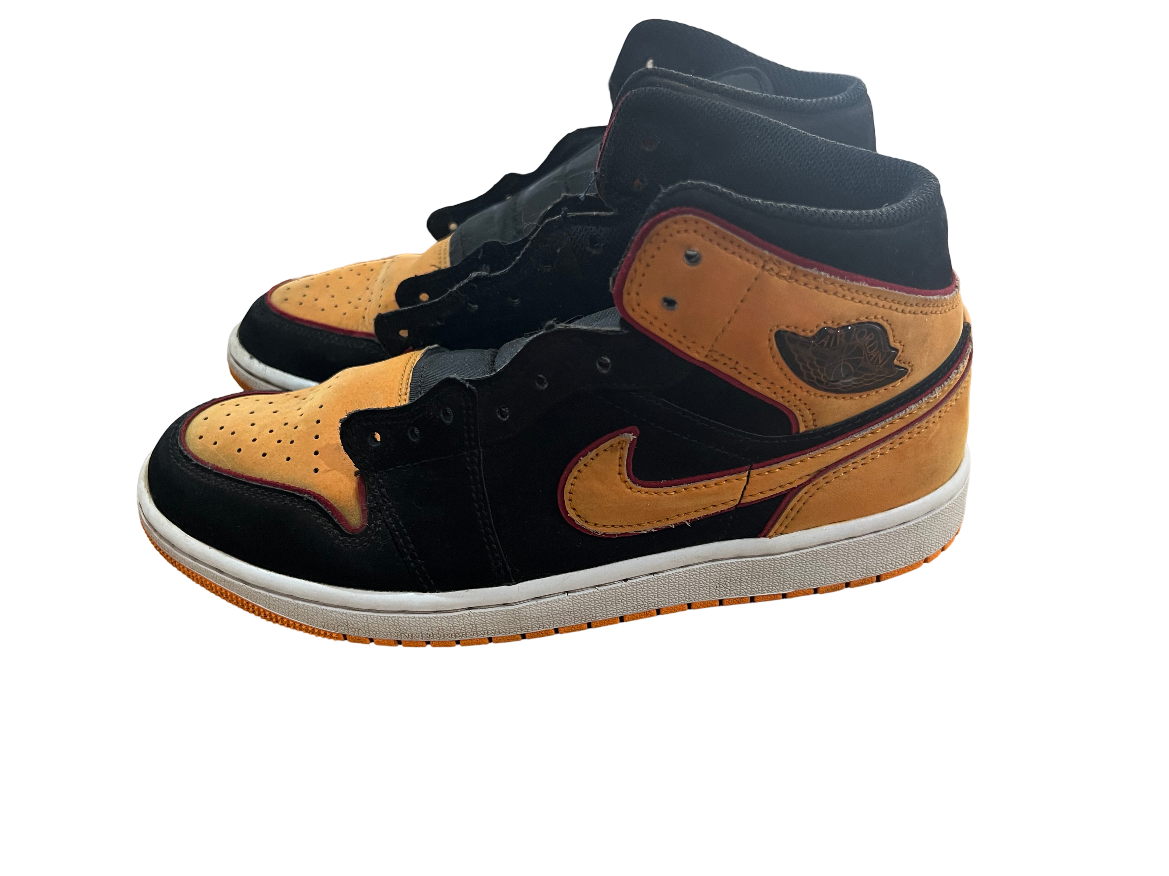 Nike Air Jordan 1 Mid SE Vivid Orange Black FJ4923-008 Men's Size